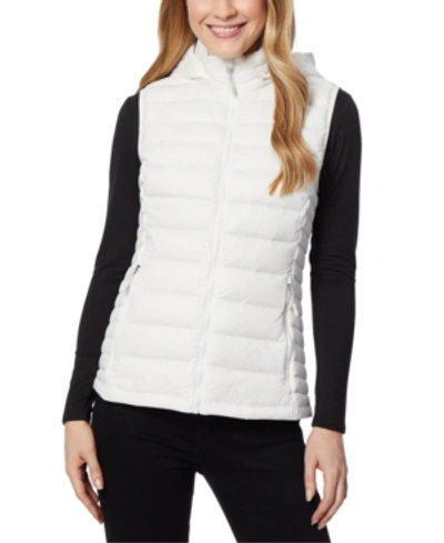 32 Degrees Packable Hooded Down Puffer Vest, Created For Macy's In Winter White