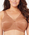 Glamorise Women's Full Figure Plus Size Magiclift Original Wirefree Support Bra 1000 In Brown