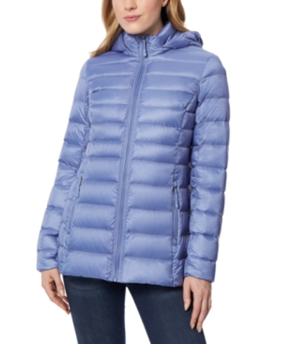 32 Degrees Packable Hooded Down Puffer Coat, Created For Macy's In Colony Blue