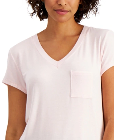 Alfani Ultra-soft Knit Pajama Top, Created For Macy's In Crystal Pink