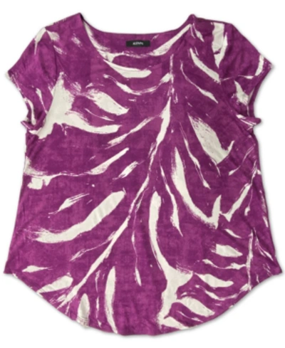 Alfani Print T-shirt, Created For Macy's In Printed Palm