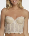 Dominique Women's Tayler Backless Strapless Lace Bra,6744 In Nude