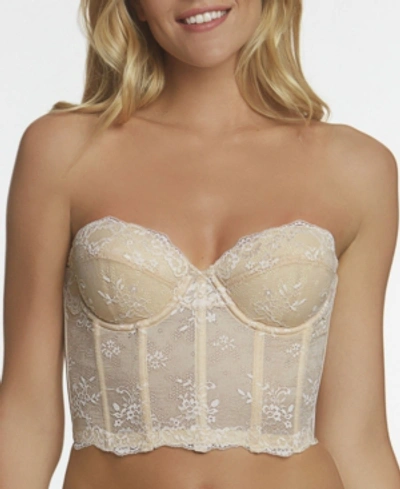 Dominique Women's Tayler Backless Strapless Lace Bra,6744 In Nude