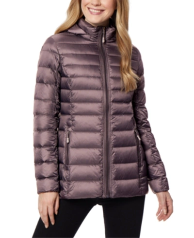32 Degrees Packable Hooded Down Puffer Coat, Created For Macy's In Sparrow Pearl