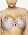 Paramour Angie Front-close Minimizer Bra In Gull Grey