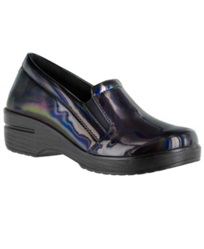 Easy Street Easy Works By  Women's Leeza Clogs In Iridescent Patent