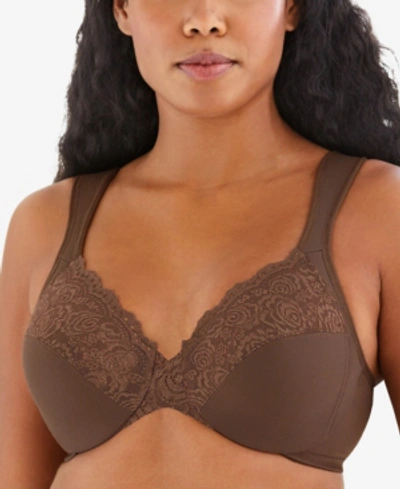 GLAMORISE WOMEN'S FULL FIGURE PLUS SIZE WONDERWIRE BACK CLOSE BRA 1240