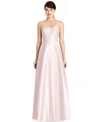 ALFRED SUNG STRAPLESS SATIN TWILL GOWN