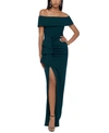 XSCAPE OFF-THE-SHOULDER GOWN