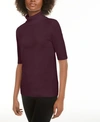 ALFANI ELBOW-SLEEVE TURTLENECK SWEATER, CREATED FOR MACY'S