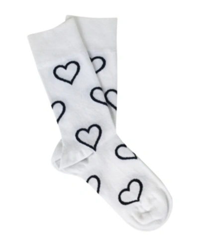 Love Sock Company Women's Super Soft Cotton Seamless Toe Trouser Socks In White