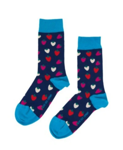 Love Sock Company Women's Super Soft Organic Cotton Novelty Socks In Navy