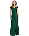 ALFRED SUNG OFF-THE-SHOULDER SATIN GOWN