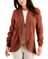 Karen Scott Turbo Shawl Collar Cardigan, Created For Macy's In Autumn Marl