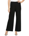 Alex Evenings Shimmer Metallic Knit Straight Leg Pants In Black
