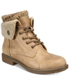 Cliffs By White Mountain Women's Duena Lace-up Hiker Booties In Natural