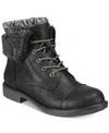 Cliffs By White Mountain Duena Womens Faux Fur Outdoors Booties In Black
