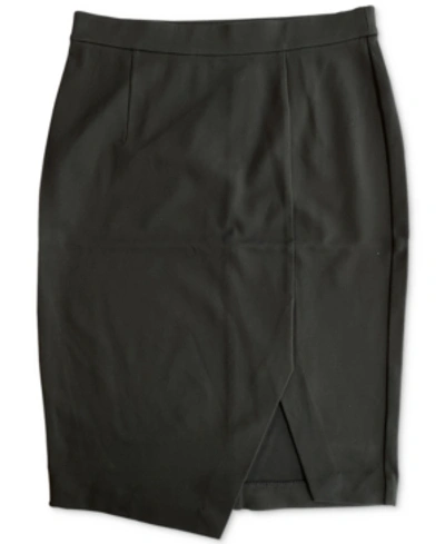 Alfani Ponte-knit Asymmetrical Skirt, Created For Macy's In Deep Black