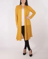 NY COLLECTION LONG SLEEVE FOLDOVER SHAWL COLLAR DUSTER