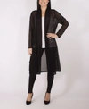 NY COLLECTION LONG SLEEVE FOLDOVER SHAWL COLLAR DUSTER