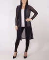 NY COLLECTION LONG SLEEVE FOLDOVER SHAWL COLLAR DUSTER