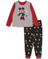 BRIEFLY STATED MATCHING PLUS SIZE HOLIDAY MICKEY & MINNIE FAMILY PAJAMA SET