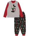 BRIEFLY STATED MATCHING MEN'S HOLIDAY MICKEY & MINNIE FAMILY PAJAMA SET