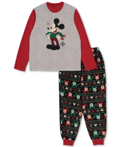 Briefly Stated Matching Men's Holiday Mickey & Minnie Family Pajama Set In Asst