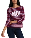 RILEY & RAE PIPPA MOI STRIPED TOP, CREATED FOR MACY'S