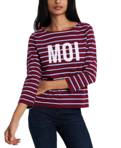 Riley & Rae Pippa Moi Striped Top, Created For Macy's In Riding Red