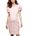 Pietro Brunelli Salisburgo Rose Ruffle Maternity Sheath Dress In Pink