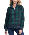 TOMMY HILFIGER PLAID FLEECE JACKET