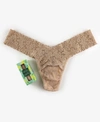 Hanky Panky Signature Lace Low-rise Stretch-jersey Thong In Beige