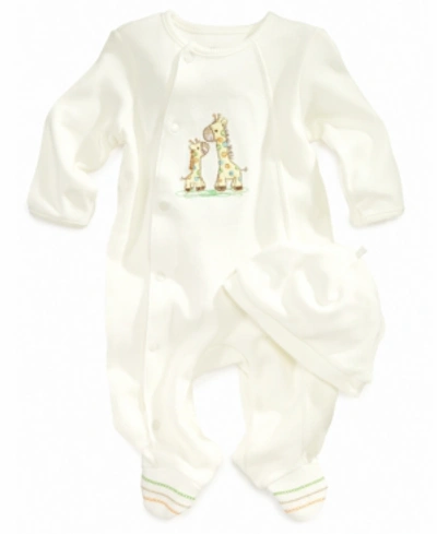 Little Me Baby Neutral Giraffe Sleeper In White