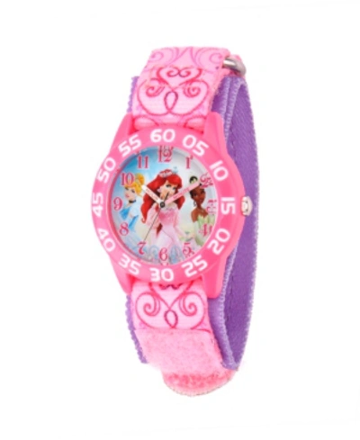 Ewatchfactory Kids' Disney Princess Girls' Pink Plastic Time Teacher Watch