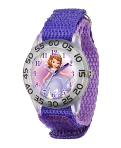 Ewatchfactory Kids' Disney Sofia Girls' Plastic Time Teacher Watch In Purple