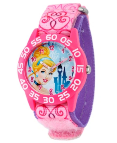 Ewatchfactory Kids' Disney Cinderella Girls' Pink Plastic Time Teacher Watch