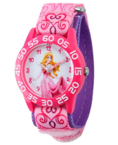 Ewatchfactory Kids' Disney Aurora Girls' Pink Plastic Time Teacher Watch