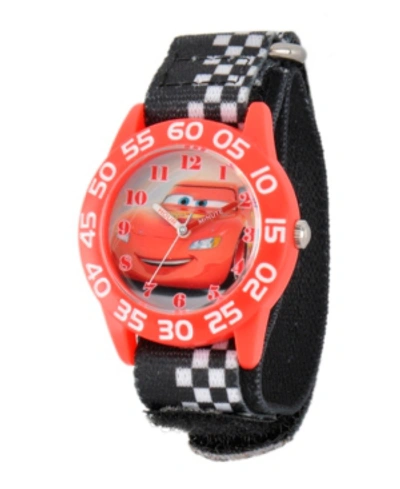 Ewatchfactory Kids' Disney Cars Boys' Red Plastic Time Teacher Watch In Black