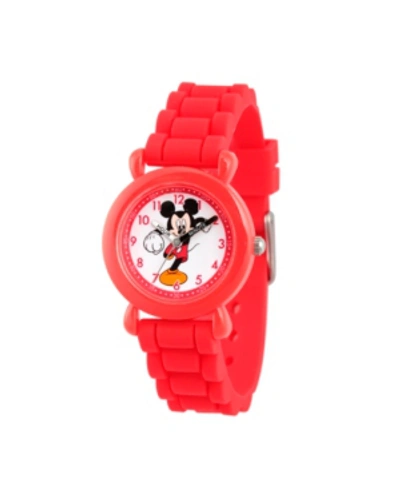 Ewatchfactory Kids' Disney Mickey Mouse Boys' Red Plastic Time Teacher Watch