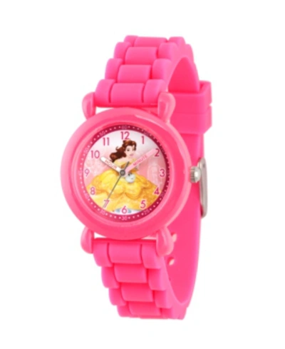Ewatchfactory Kids' Disney Princess Belle Girls' Pink Plastic Time Teacher Watch