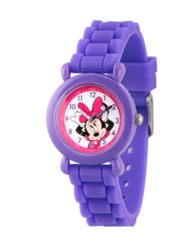 Ewatchfactory Kids' Disney Minnie Mouse Girls' Purple Plastic Time Teacher Watch