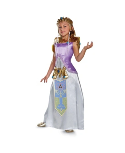 Buyseasons Kids' Legend Of Zelda Princess Zelda Deluxe Little And Big Girls Costume In White
