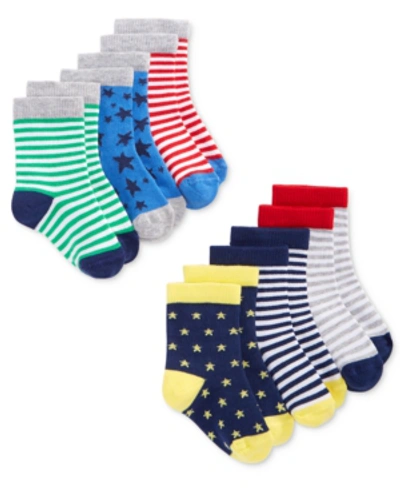 First Impressions Kids' Baby Boys Stars And Stripes Crew Socks, Pack Of 6, Created For Macy's In Multi