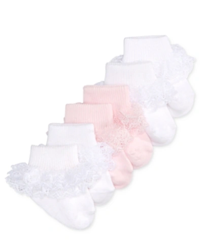 First Impressions Baby Girls Lace Socks, Pack Of 3, Created For Macy's In Multi