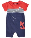 FIRST IMPRESSIONS BABY BOYS COTTON NAUTICAL ROMPER, CREATED FOR MACY'S