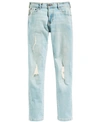 Ring Of Fire Distressed Denim Slim-fit Jeans, Big Boys (8-20), Created For Macy's In Skylar Wash