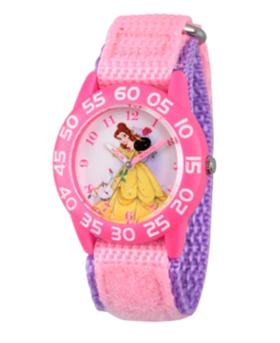 Ewatchfactory Kids' Disney Princess Belle Girls' Pink Plastic Time Teacher Watch
