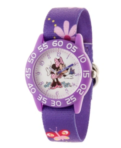 Ewatchfactory Kids' Disney Minnie Mouse Girls' Purple Plastic Time Teacher Watch