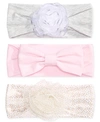 FIRST IMPRESSIONS , BABY GIRLS HEADBANDS, PACK OF 3, CREATED FOR MACY'S